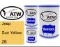 Preview: Jeep, Sun Yellow, 2B: 500ml Lackdose + 500ml Klarlack + 250ml Härter - Set, von ATW Autoteile West.